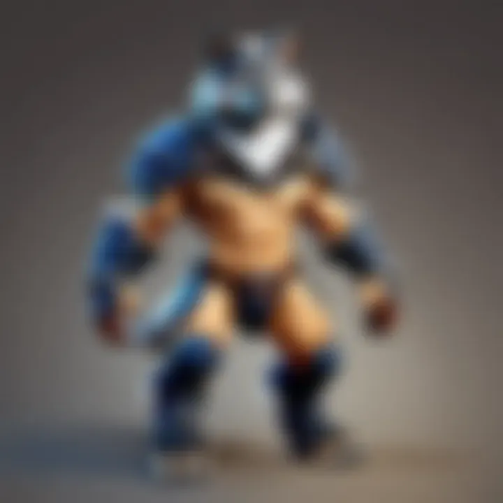 Dota character showcasing unique customizable features