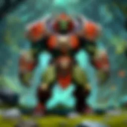 A strategic gameplay moment showcasing Dota heroes in action.