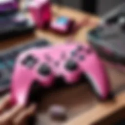 G Pro Wireless Superlight Pink on a stylish gaming desk