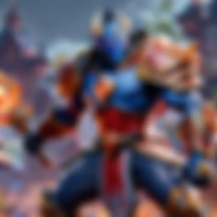 Epic battle scene between legendary warriors