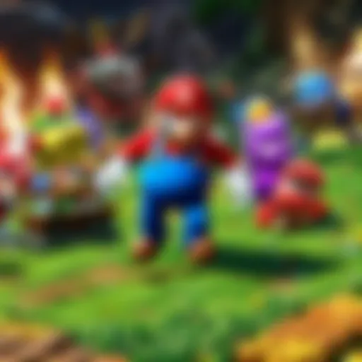 Abstract representation of Mario Party's digital evolution