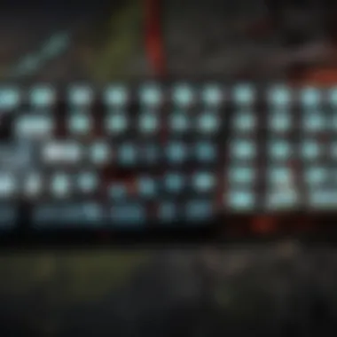 A gamer utilizing a keyboard with programmable keys for improved gaming performance.