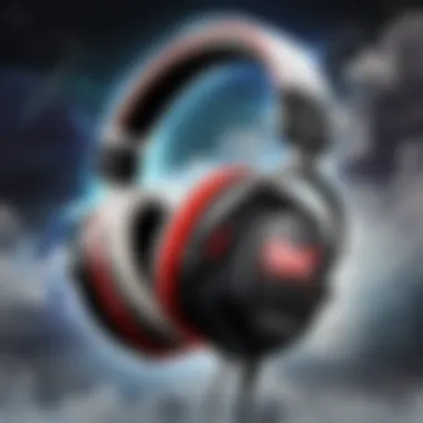 Side profile of the HyperX Cloud headset highlighting its cushioned ear cups