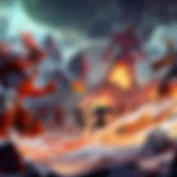 A vibrant scene from a popular esports tournament featuring intense gameplay.