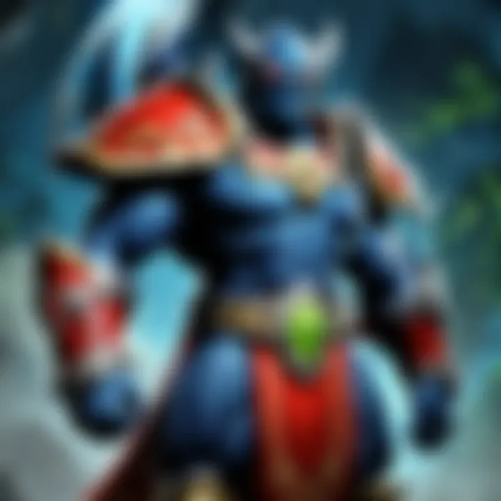 Mystical Dota Hero wielding powerful spells