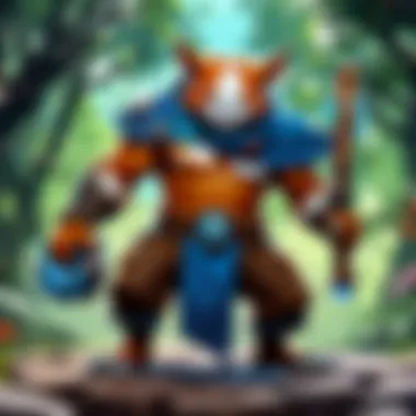 Strategic positioning in a Dota match featuring Meepo