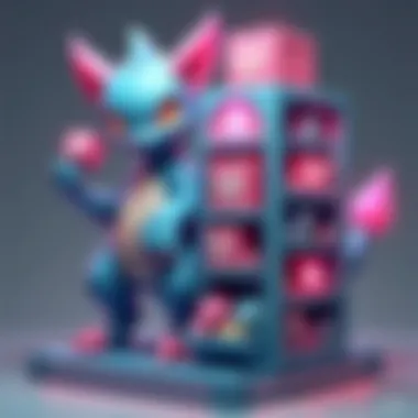 Diverse Pokémon Merchandise Display Display of the Pokémon Power Cube alongside other Pokémon merchandise