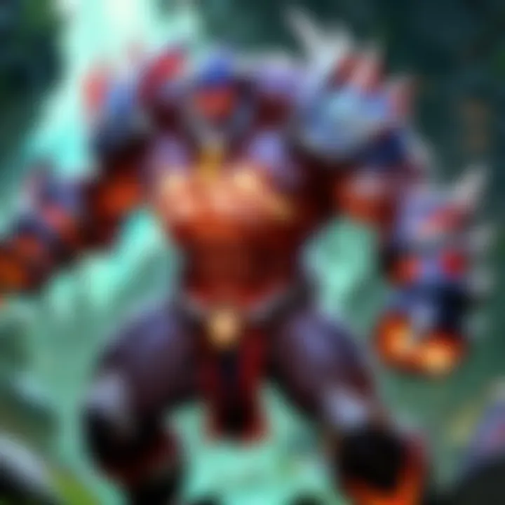 Core hero showcasing elemental strength in Dota gameplay