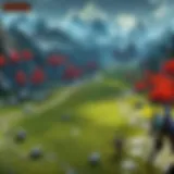 A detailed map of the Dota battlefield highlighting key locations