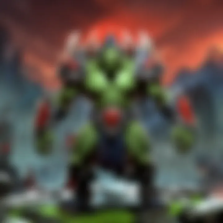 An illustration of various Dota heroes with distinct abilities