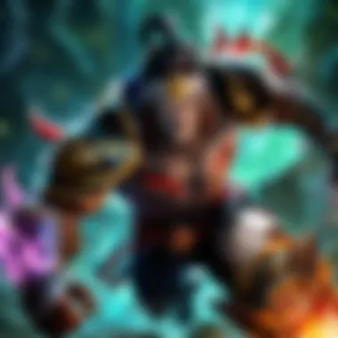 Strategic map showcasing midlane influence in Dota