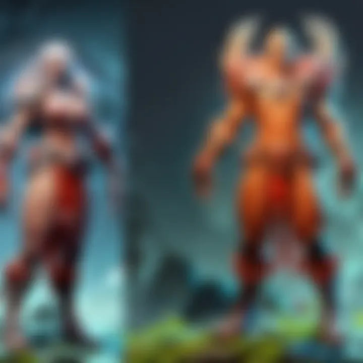 Illustration of various types of upgraders in Dota