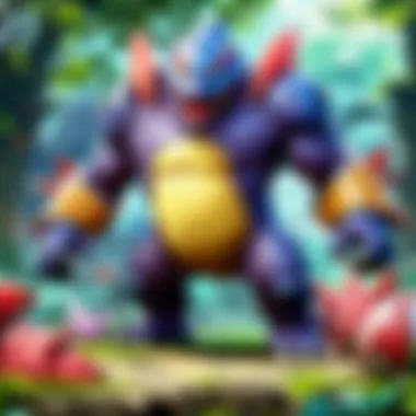 A dynamic scene showcasing a Pokémon tournament filled with cheering fans