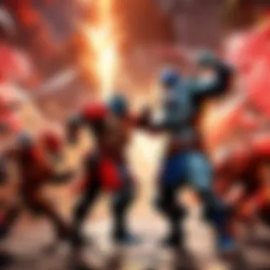 An epic showdown between powerful warriors