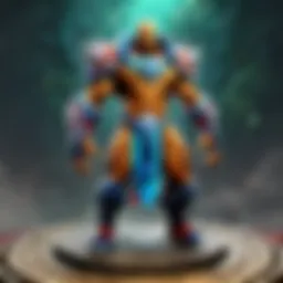 A diverse array of unique items from Dota prominently displayed