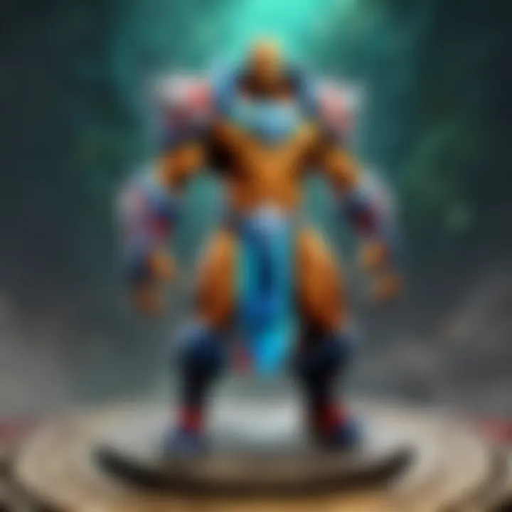 A diverse array of unique items from Dota prominently displayed