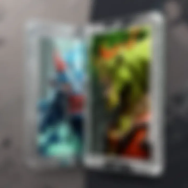 Comparison of screen protector textures for iPad Air 4