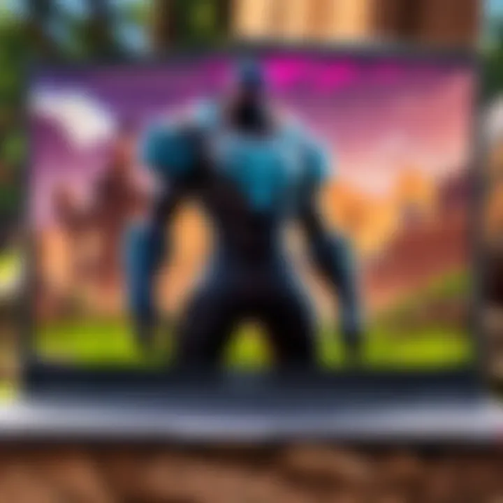 Fortnite gameplay on a Chromebook