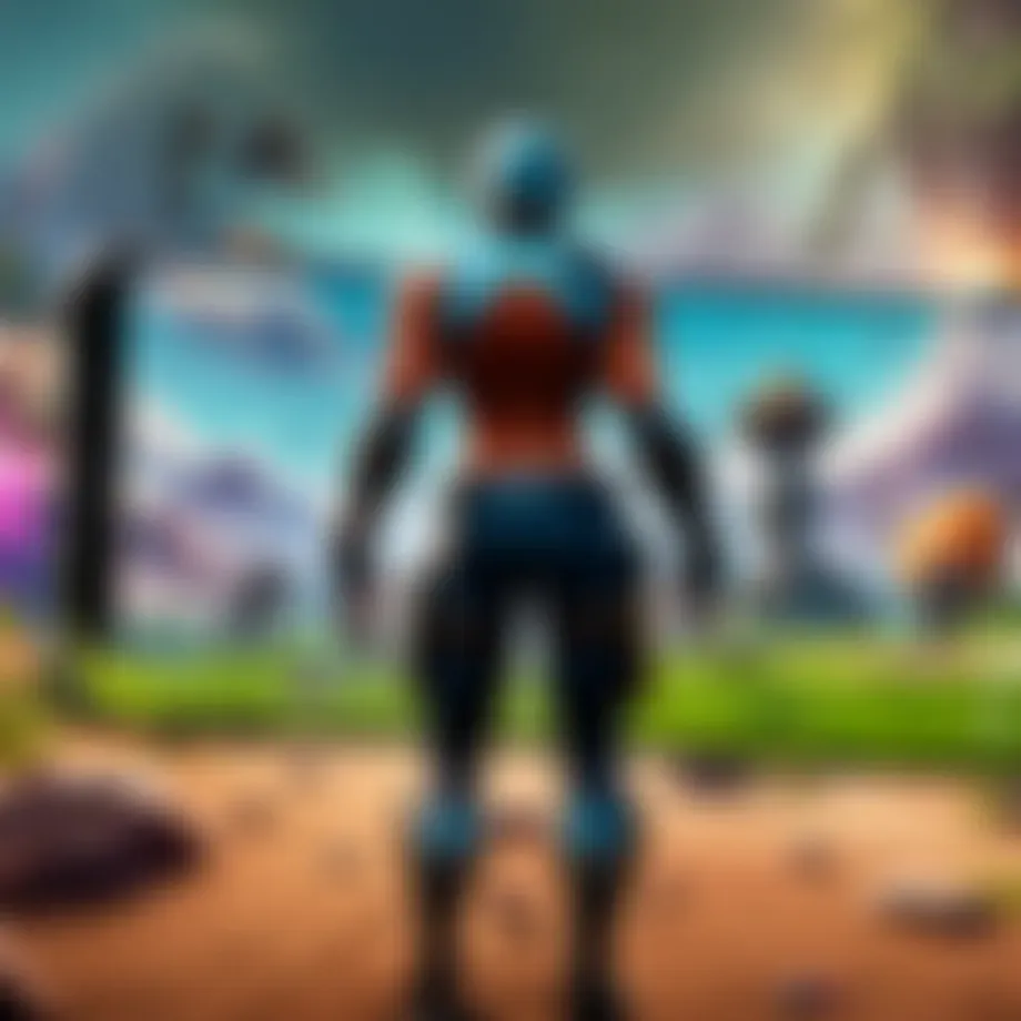 Creative Fortnite gameplay illustration on Apple phone