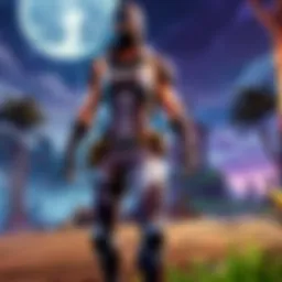 Creative illustration of a Mac system with Fortnite gameplay