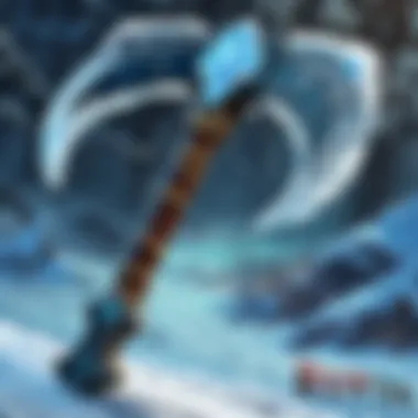 Frost Axe in Action: A Strategic Advantage Gameplay screenshot highlighting a hero equipped with the Frost Axe