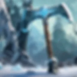 Frost Axe showcasing its intricate design and icy effects