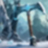 The Icy Elegance of the Frost Axe Frost Axe showcasing its intricate design and icy effects