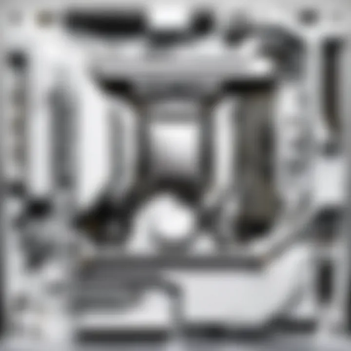 Futuristic White Motherboard Layout