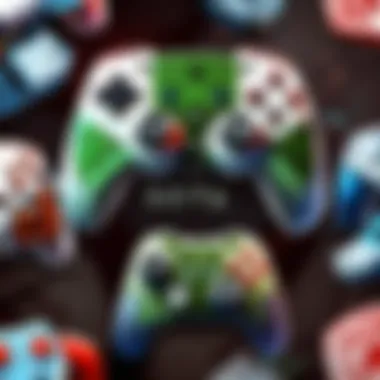 An intricate network of interconnected gaming controllers