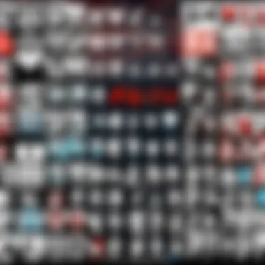 An array of game genres displayed on a MacBook Air screen, showcasing gaming diversity.