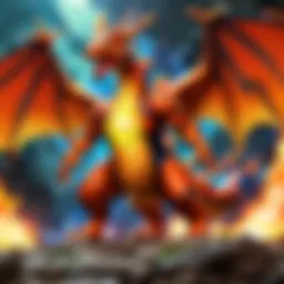 Majestic Gigantamax Charizard spreading its wings