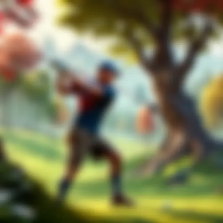 Perfecting the Swing Together Group of friends practicing their swings at a golf driving range