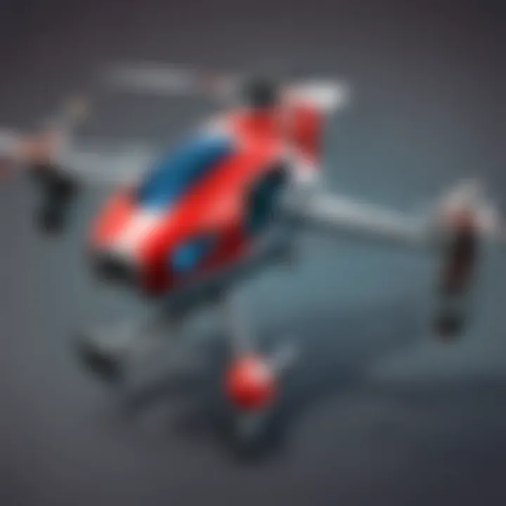 A detailed diagram showcasing the design features of gyrocopter drones