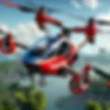 A sleek gyrocopter drone demonstrating hybrid capabilities in flight