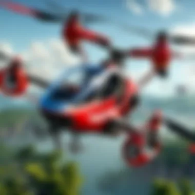 A sleek gyrocopter drone demonstrating hybrid capabilities in flight