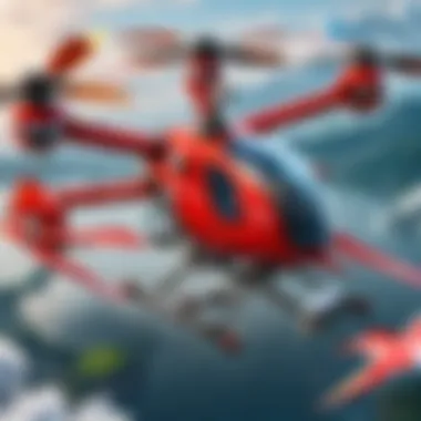 Gyrocopter drones in various industrial applications, showcasing versatility