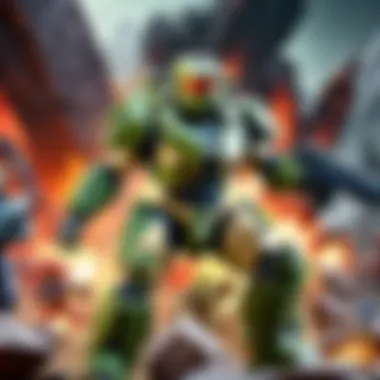 Dynamic Action Scene in Halo Mega Bloks