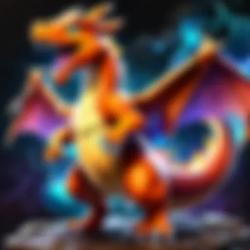 Exquisite Rarity of the Charizard Card Rare holographic Charizard card in DotaRush