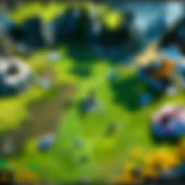 Dynamic Gaming Environment for Streaming A vibrant gaming setup with multiple screens and streaming equipment.