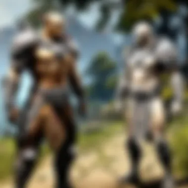 A player interacting with a potential companion