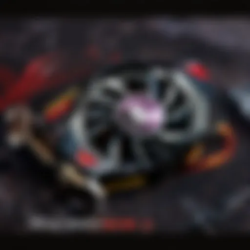 Detailed view of a high-performance graphics card.