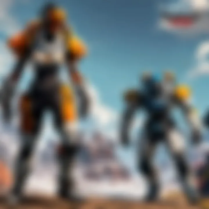 Intense Battle in Apex Legends Mobile Illustration of player engaging in intense battle in Apex Legends mobile