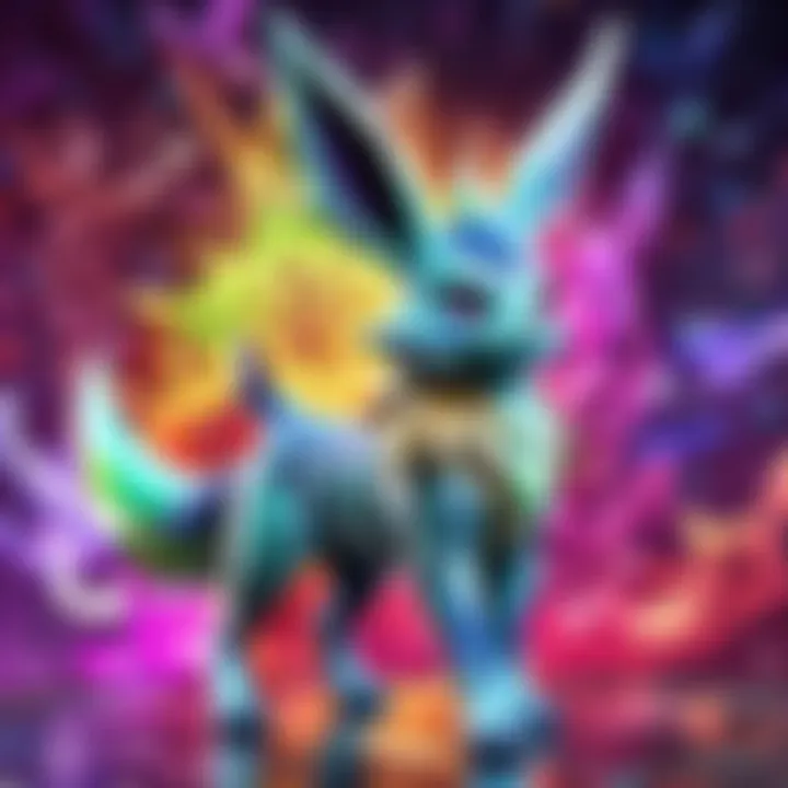 Intricate Patterns of Glaceon VMAX Rainbow