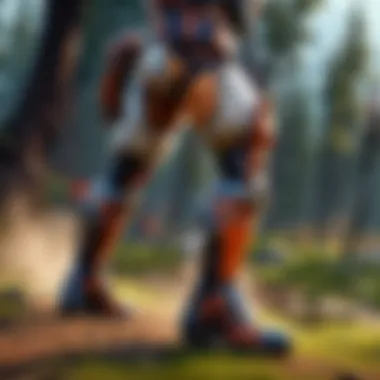 Close-up view of javelin boots showcasing innovative design features