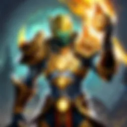 Keeper of the Light casting his abilities in a radiant environment