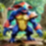 Treasure Trove of Rare Pokemon Cards Illustration of a treasure chest filled with rare Pokemon cards