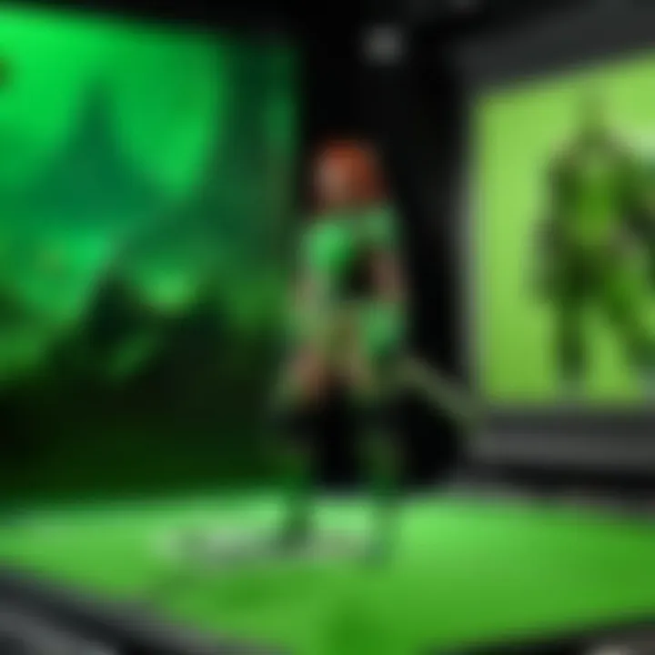 Close-up of LimoStudio Green Screen features