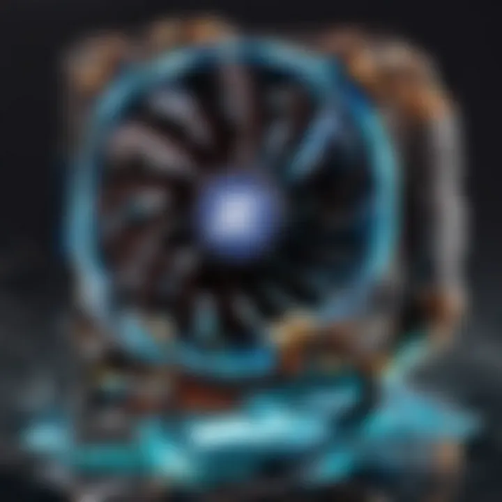 Detailed view of custom water cooling components