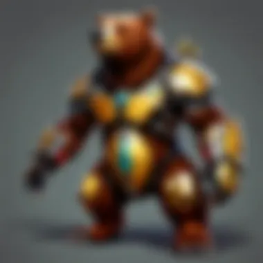 Mechanical Bear Companion in Fantasy Game