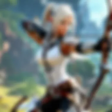 Majestic Miqo'te Archer Aiming at Target